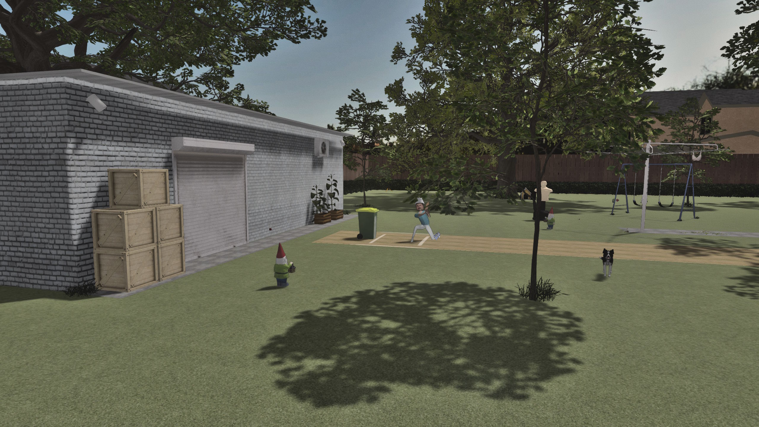 Backyard Cricket — Cut shot for four