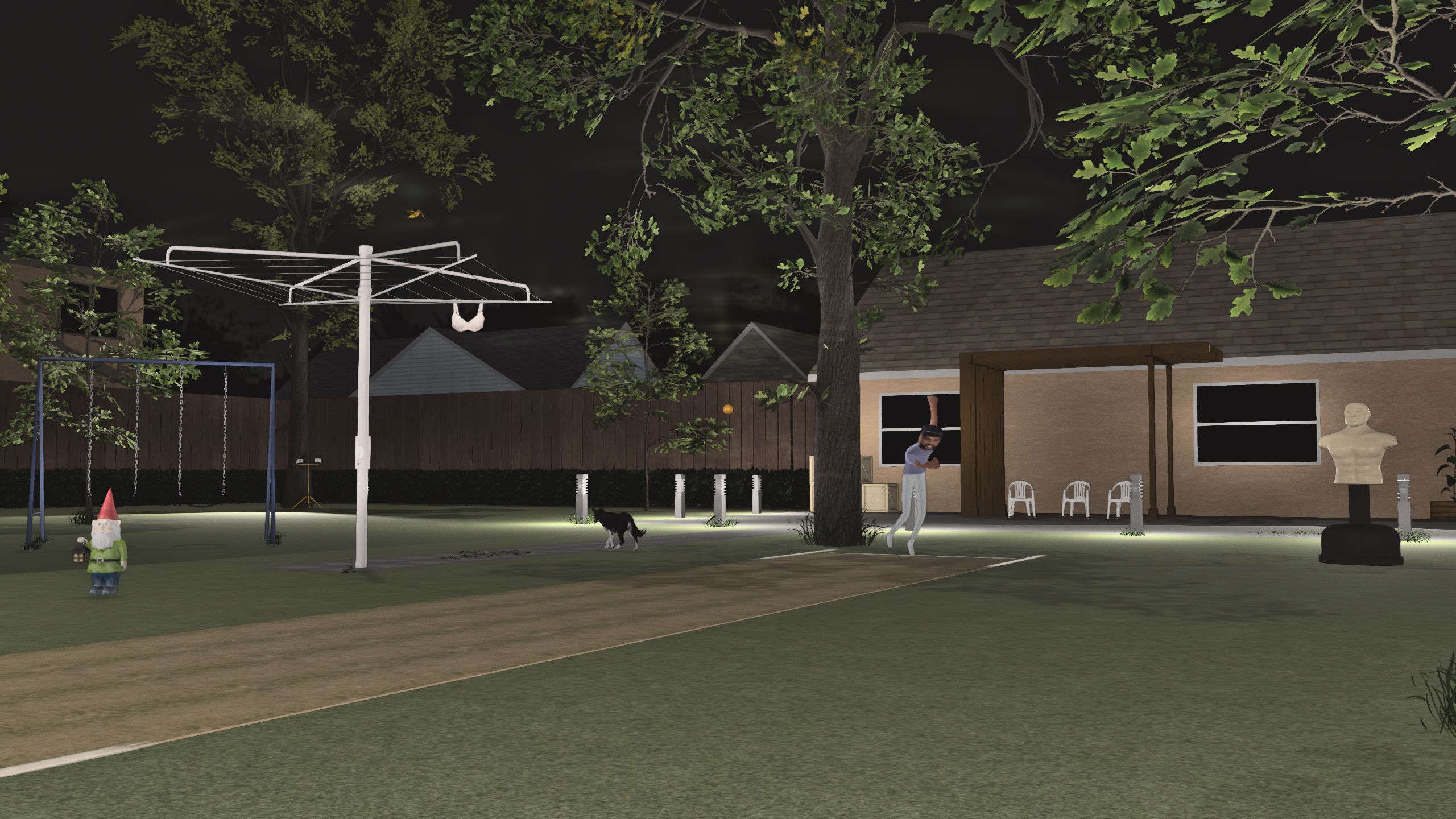 Backyard Cricket — Bowler stormin in